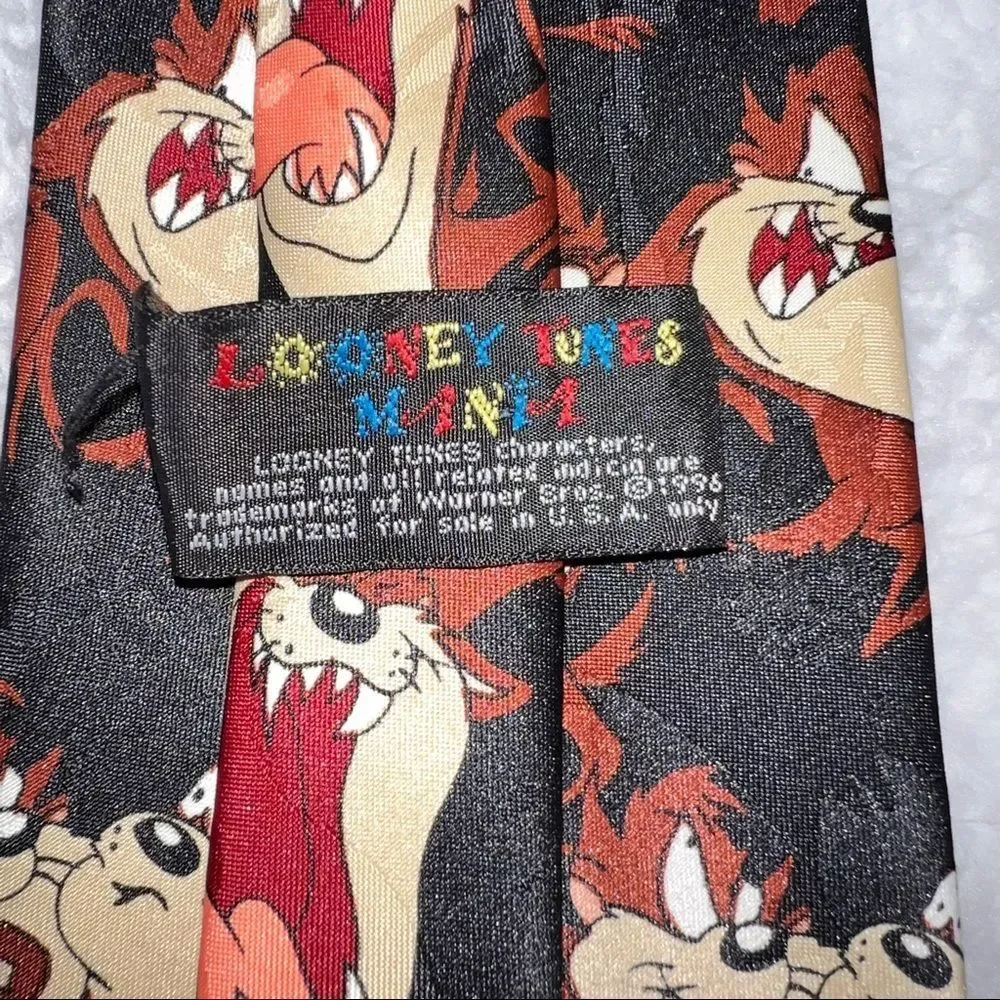 2 Vintage Looney Tunes Tasmanian Devil Ties Taz
